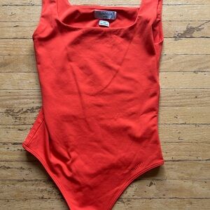 Orange Aritzia Contour Bodysuit